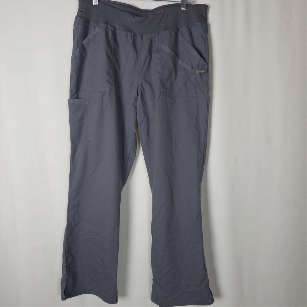 Landau ProFlex Women's Comfort Stretch Cargo Scrub Pants Gray